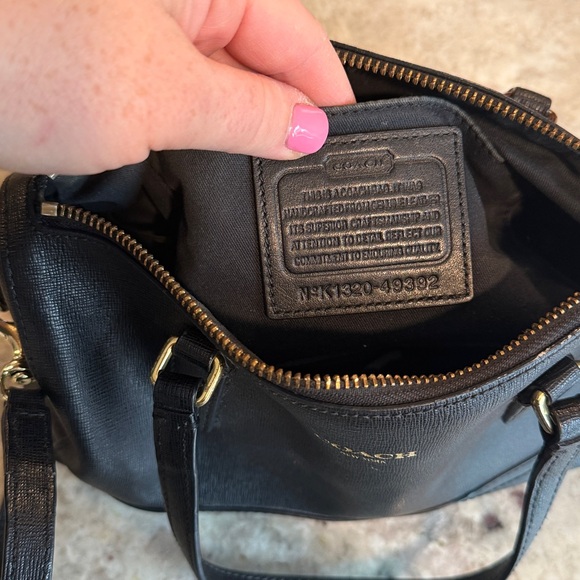 Coach black Leather Satchel cross body - Picture 8 of 9